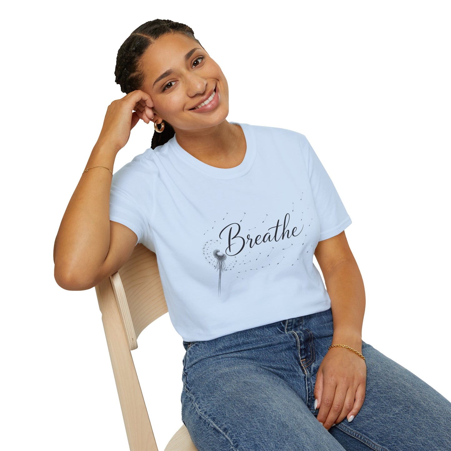 Breathe Graphic T-Shirt — Minimal Monochrome Comfort