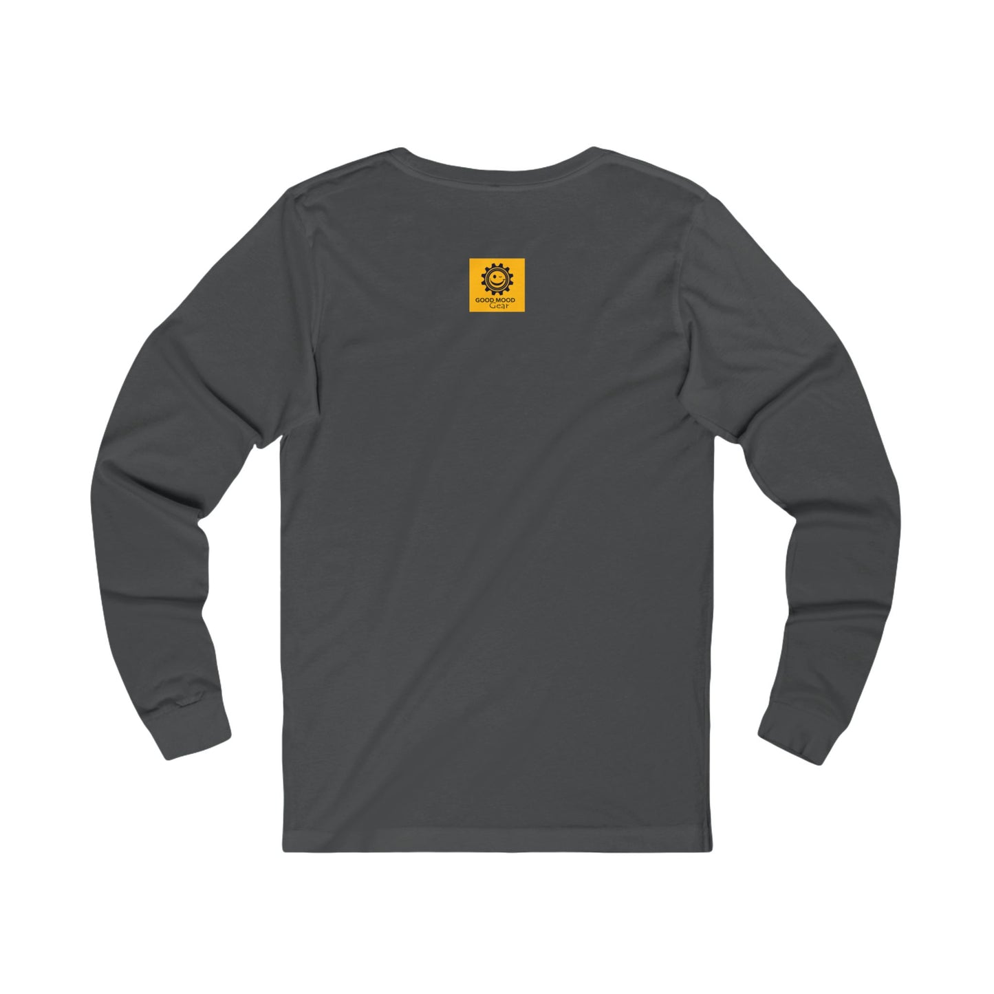 Good Mood Gear Smiley Face Long Sleeve Tee, Casual T-Shirt for Spring, Unisex Graphic Top, Gift for Friends, Perfect for Weekend Wear, Festival Style