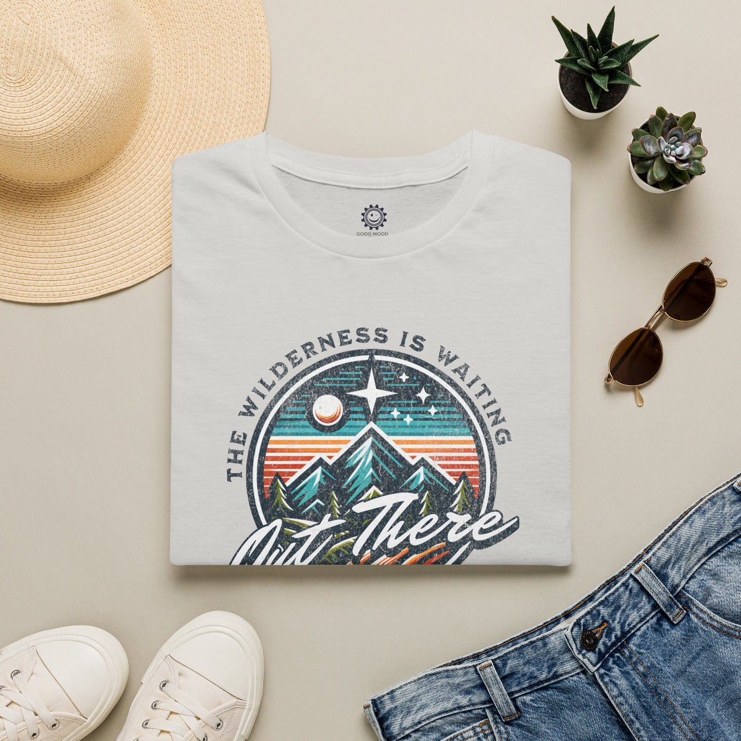 Anti-Outdoorsy Graphic Tee T-Shirt | Nature Lover Irony, Bold Print