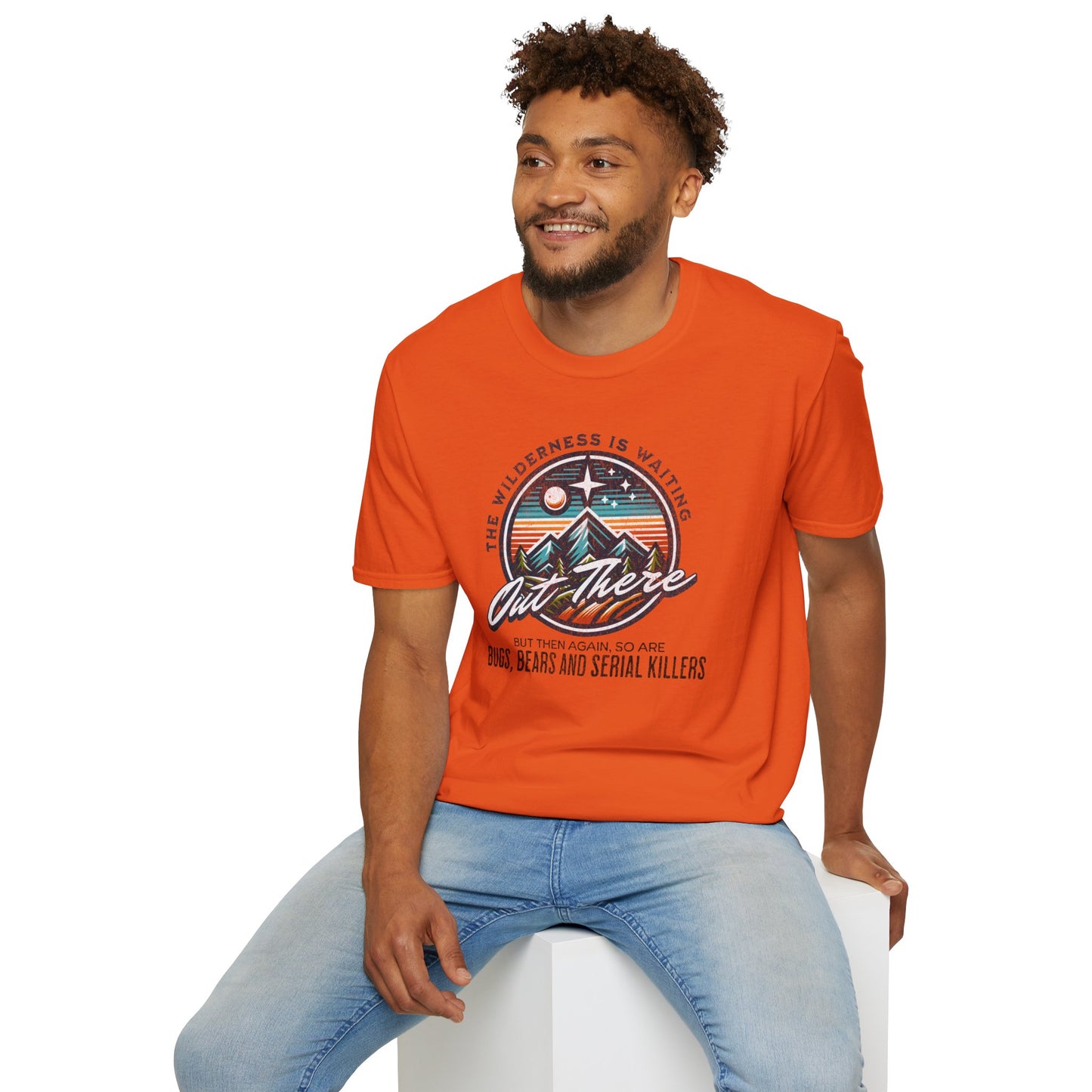 Anti-Outdoorsy Graphic Tee T-Shirt | Nature Lover Irony, Bold Print