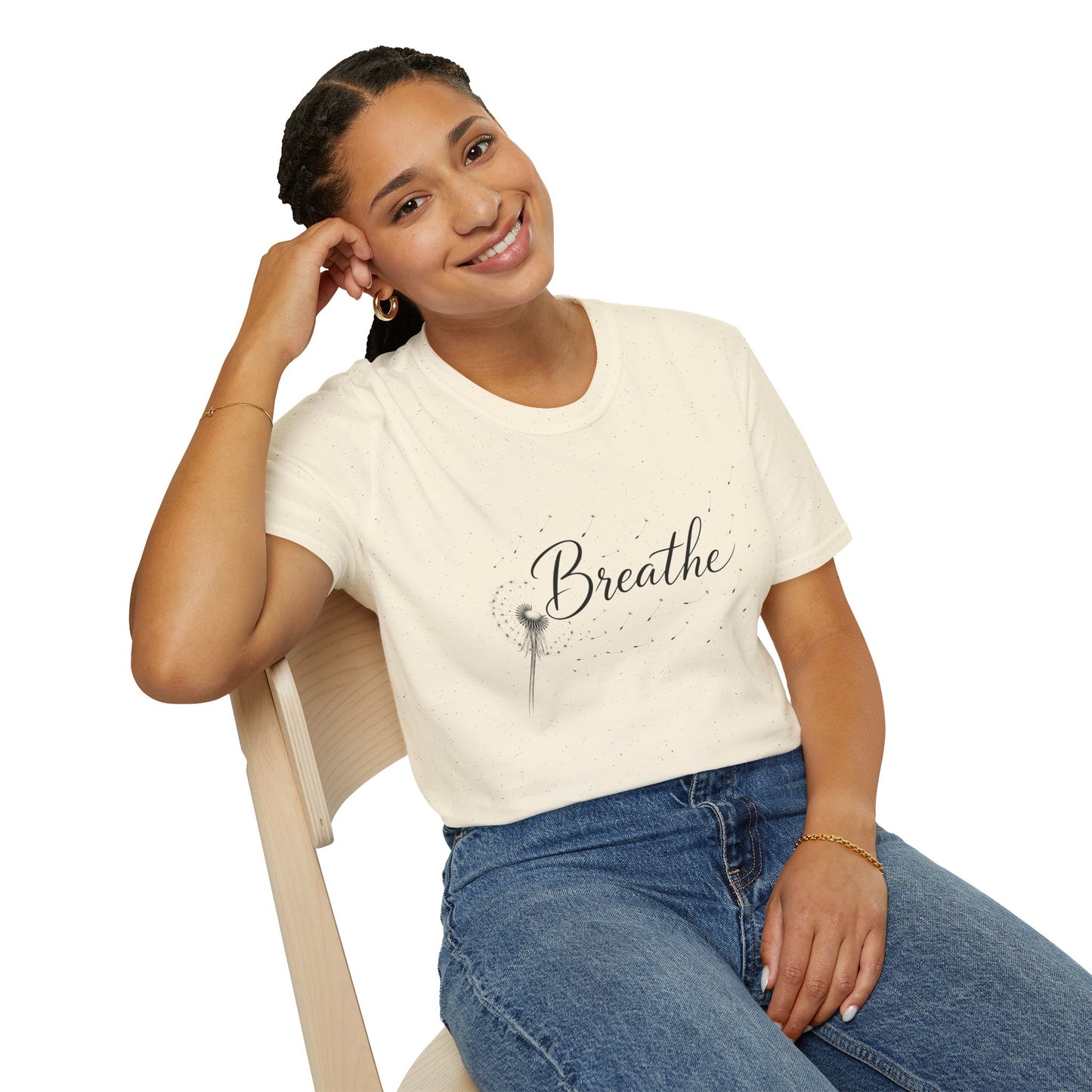 Breathe Graphic T-Shirt — Minimal Monochrome Comfort