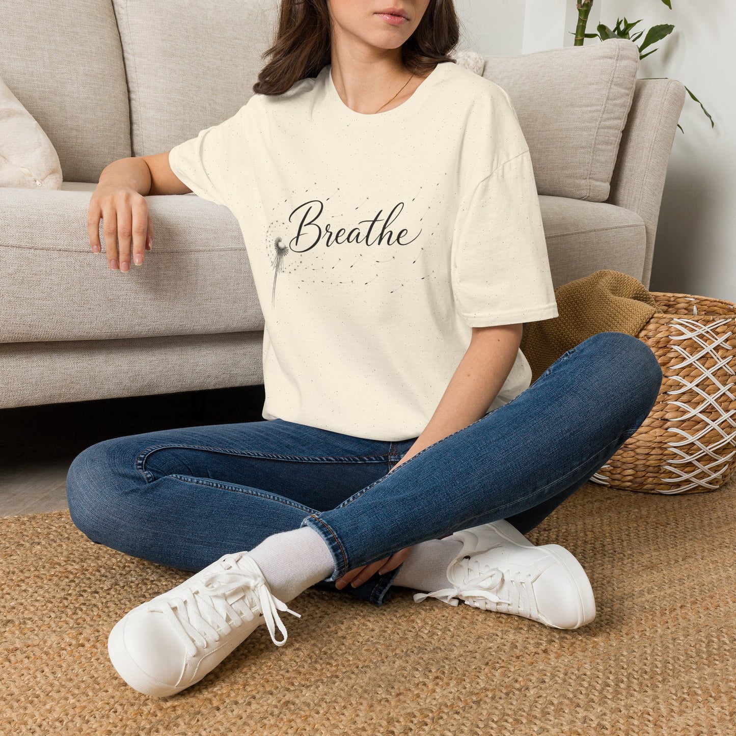 Breathe Graphic T-Shirt — Minimal Monochrome Comfort