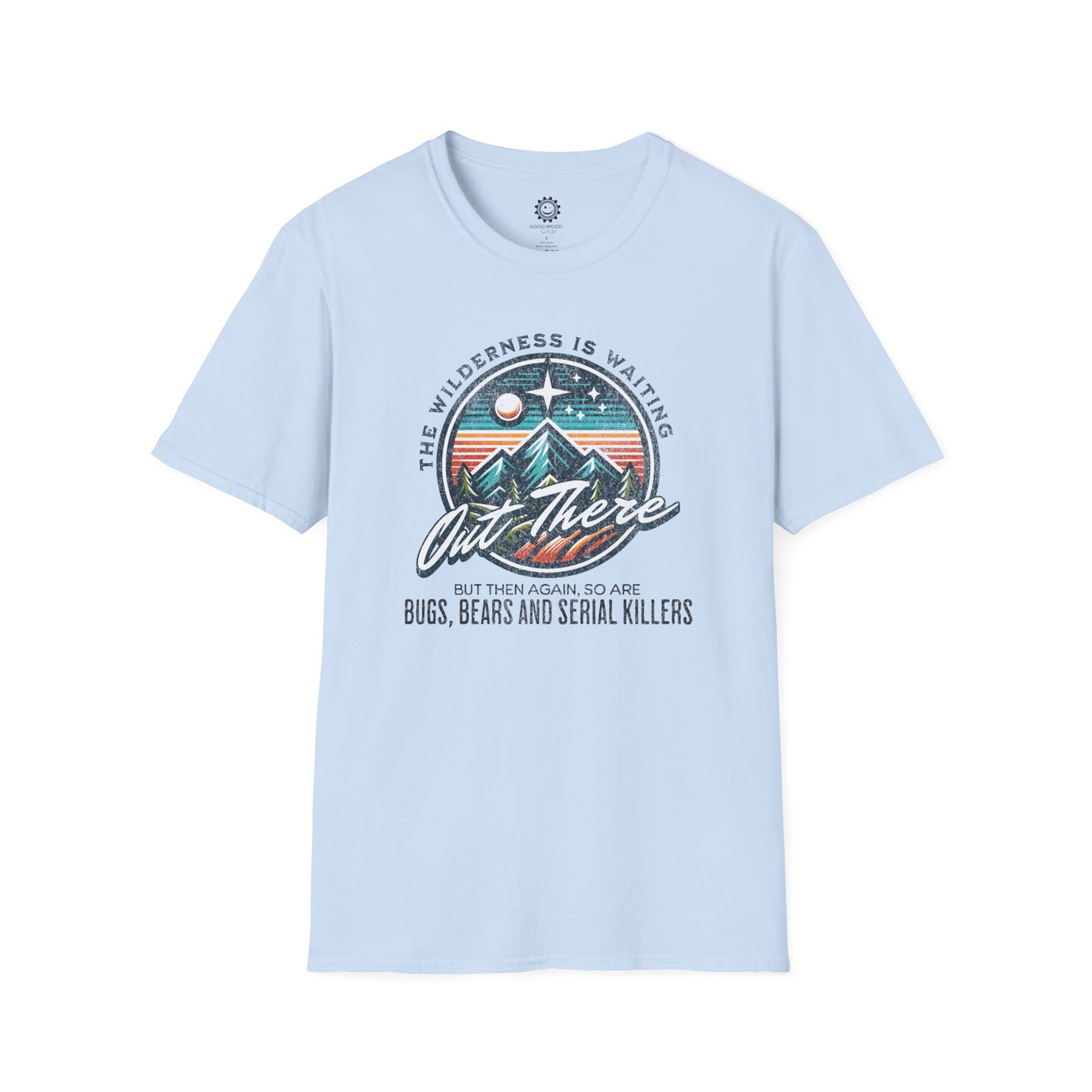 Anti-Outdoorsy Graphic Tee T-Shirt | Nature Lover Irony, Bold Print