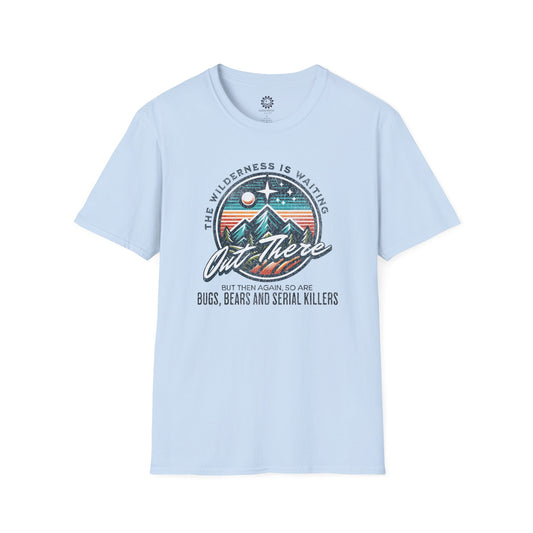 Anti-Outdoorsy Graphic Tee T-Shirt | Nature Lover Irony, Bold Print