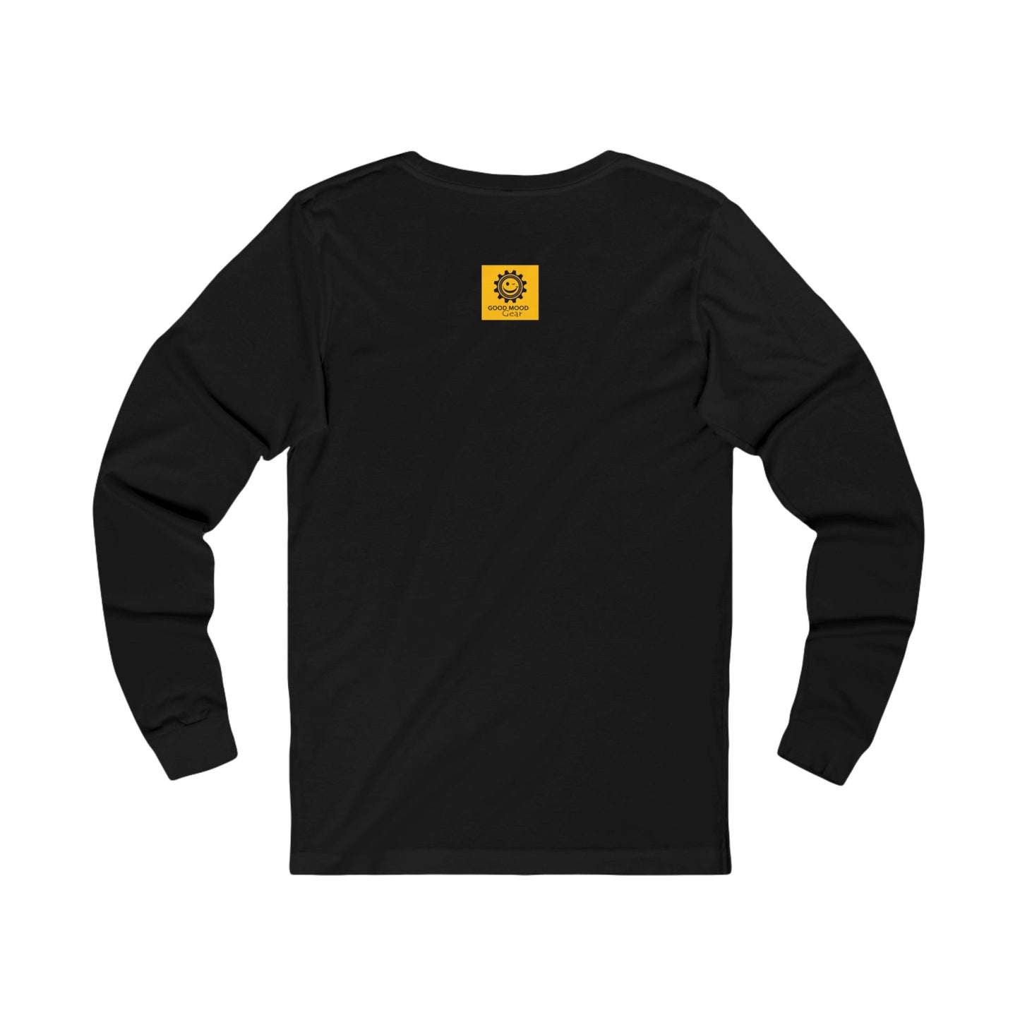 Good Mood Gear Smiley Face Long Sleeve Tee, Casual T-Shirt for Spring, Unisex Graphic Top, Gift for Friends, Perfect for Weekend Wear, Festival Style