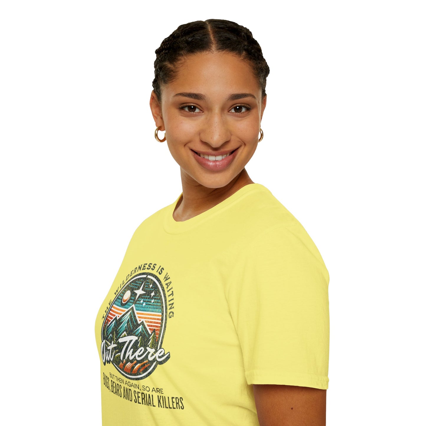 Anti-Outdoorsy Graphic Tee T-Shirt | Nature Lover Irony, Bold Print