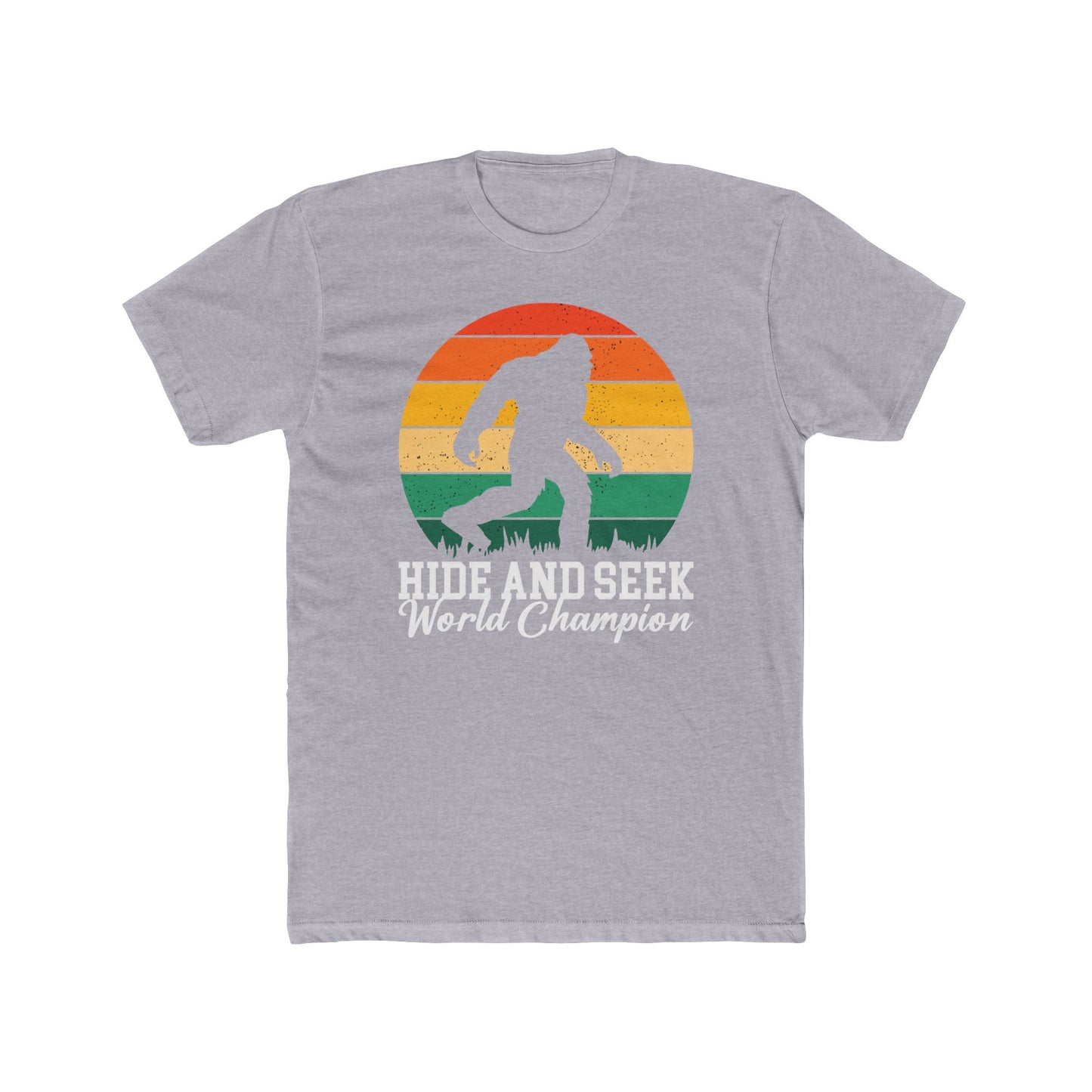 Funny Bigfoot Hide and Seek Tee - Unisex Cotton Crew