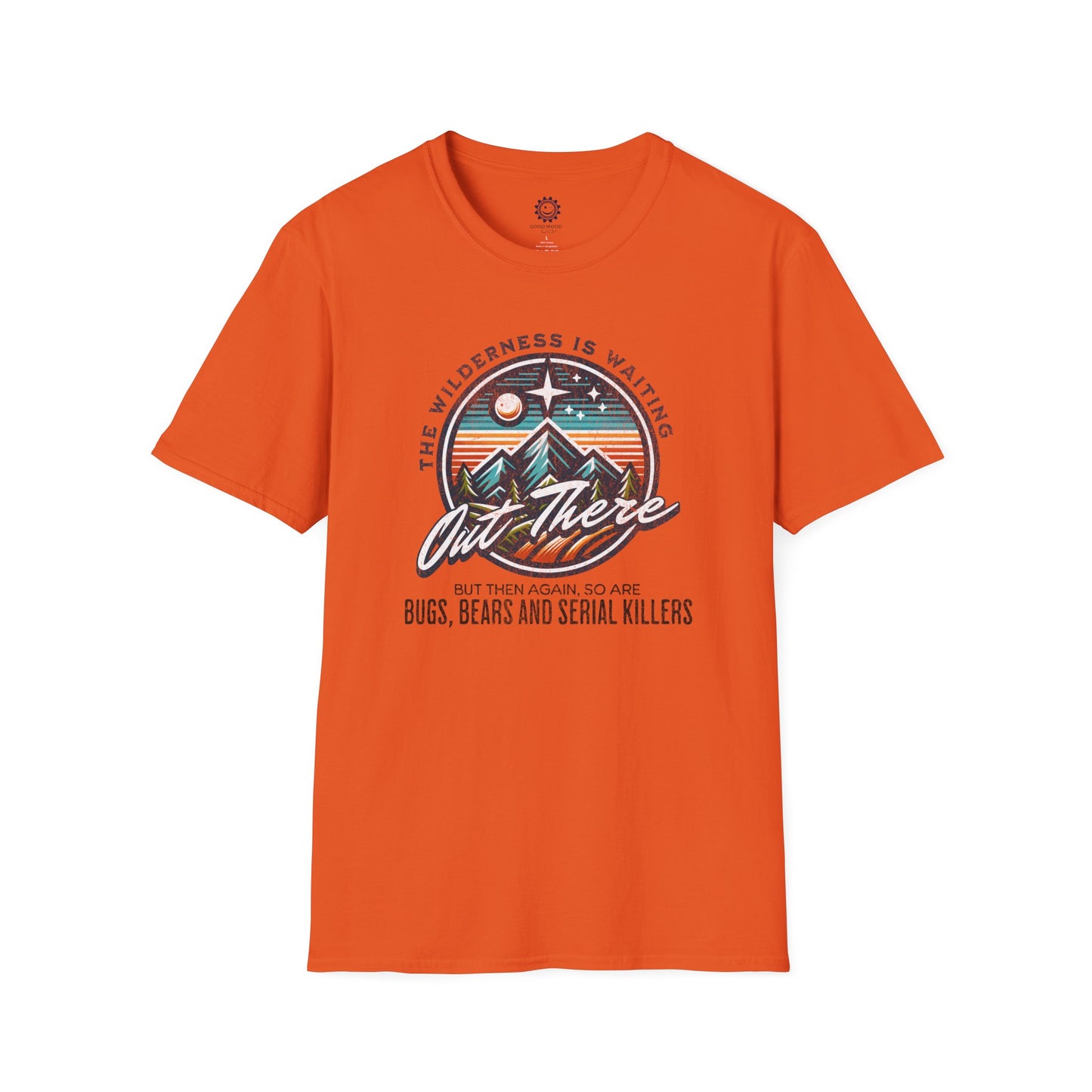 Anti-Outdoorsy Graphic Tee T-Shirt | Nature Lover Irony, Bold Print