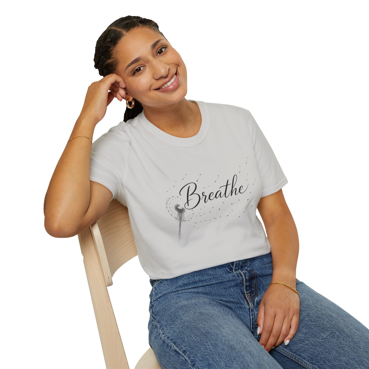 Breathe Graphic T-Shirt — Minimal Monochrome Comfort