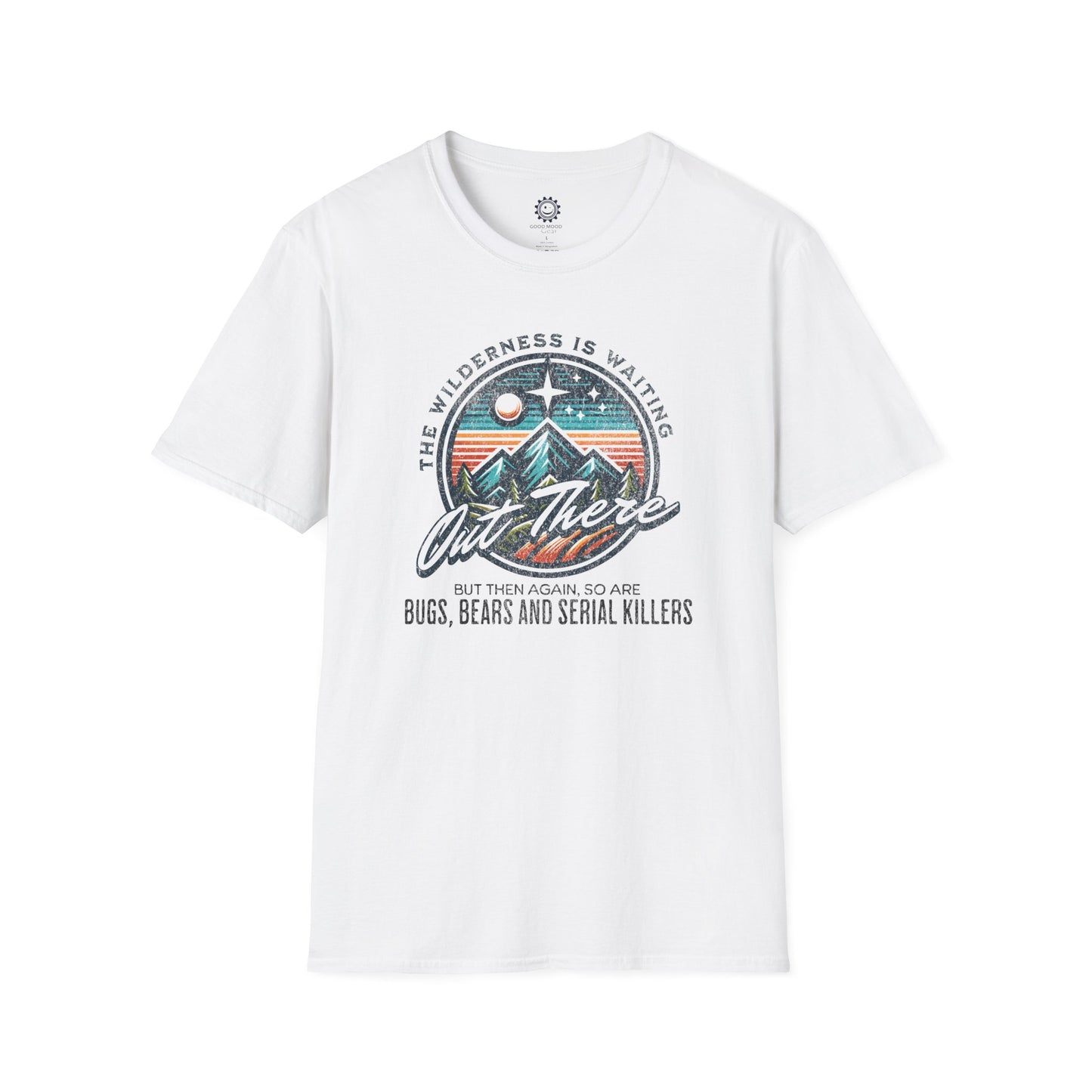 Anti-Outdoorsy Graphic Tee T-Shirt | Nature Lover Irony, Bold Print