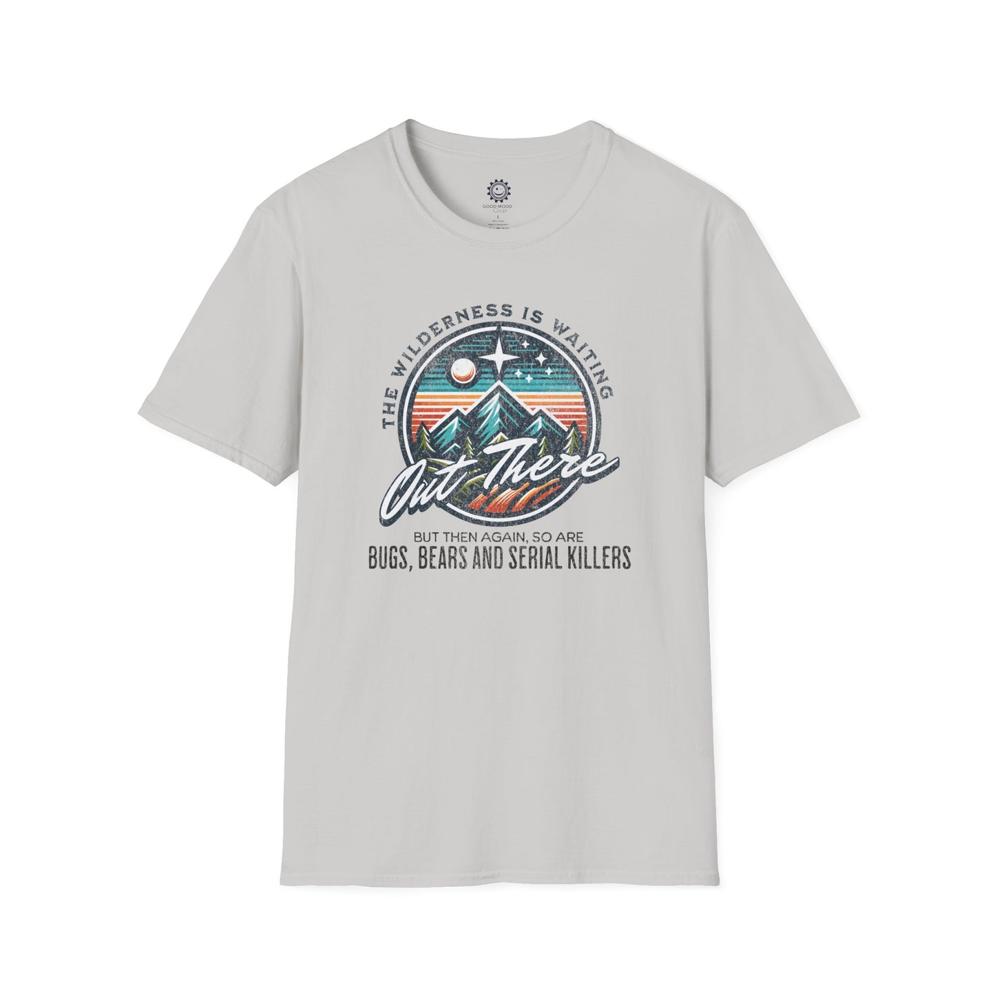 Anti-Outdoorsy Graphic Tee T-Shirt | Nature Lover Irony, Bold Print