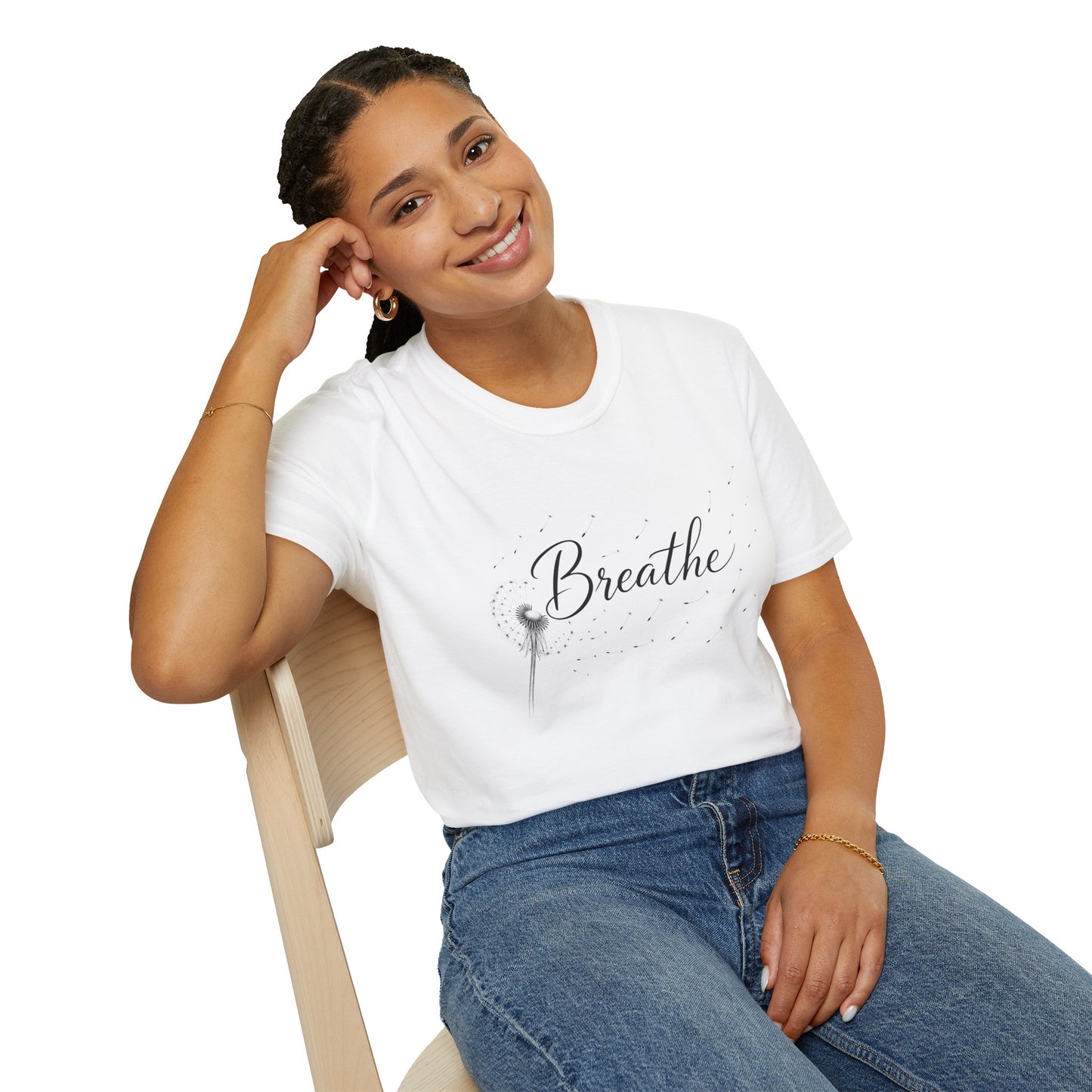 Breathe Graphic T-Shirt — Minimal Monochrome Comfort