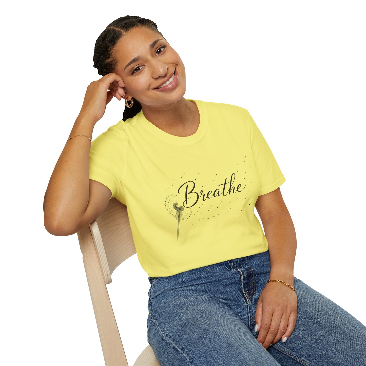 Breathe Graphic T-Shirt — Minimal Monochrome Comfort