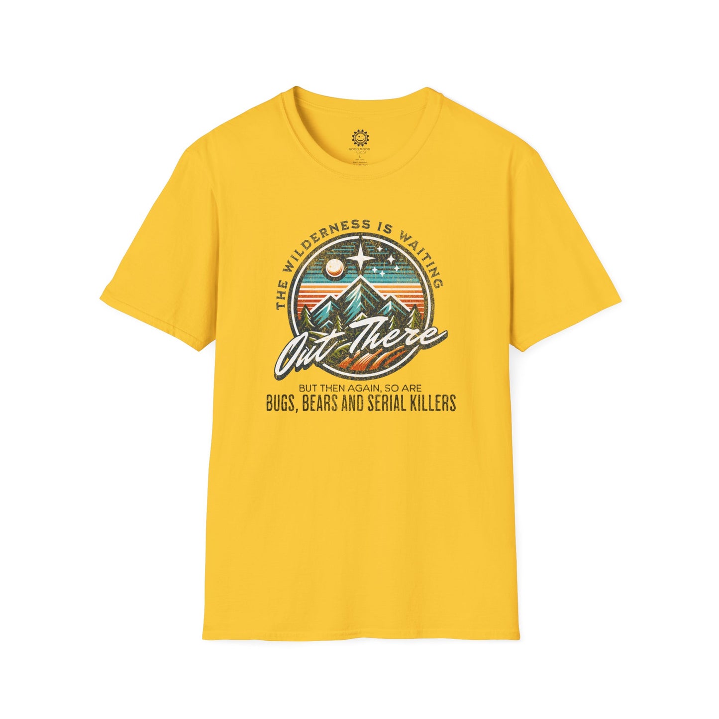 Anti-Outdoorsy Graphic Tee T-Shirt | Nature Lover Irony, Bold Print