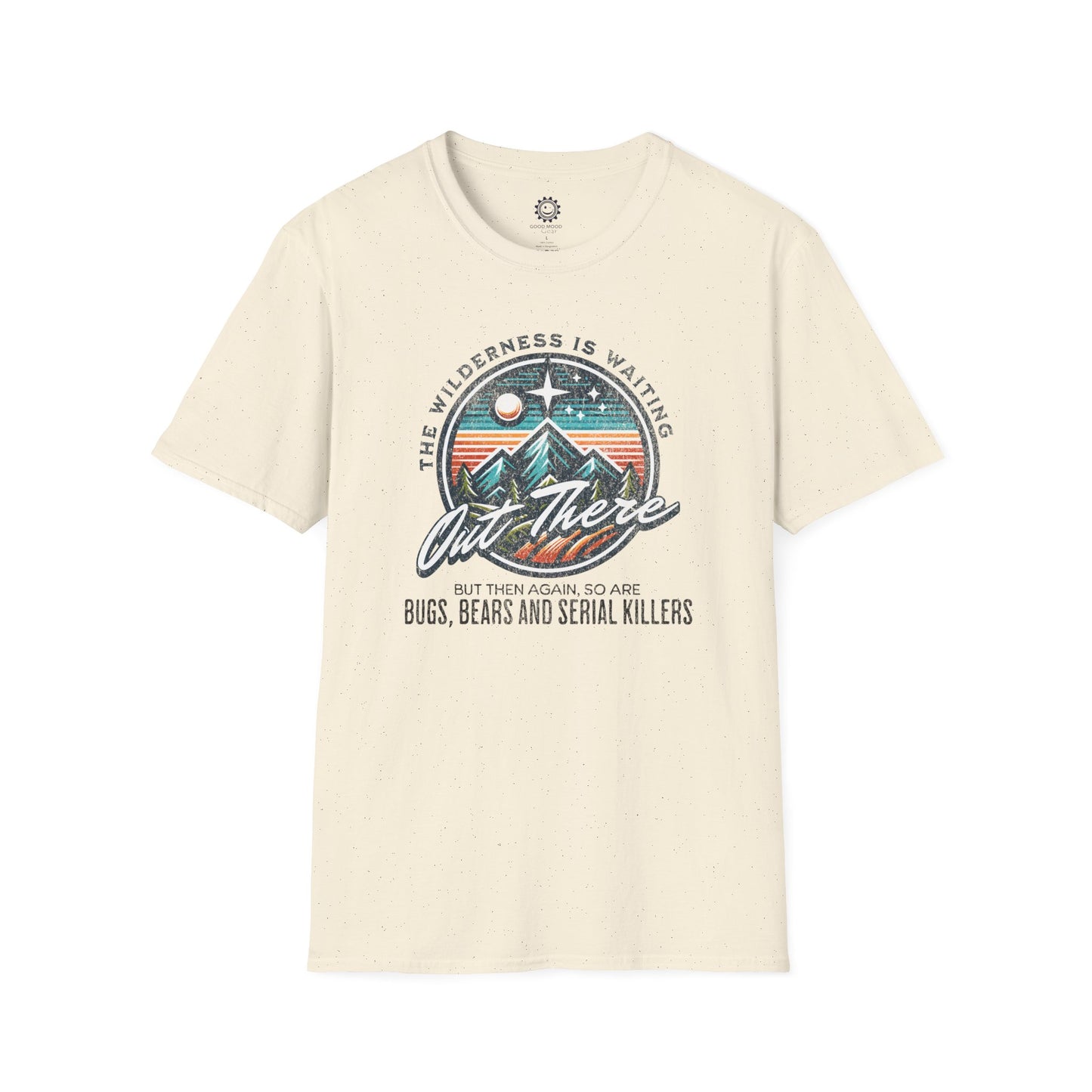 Anti-Outdoorsy Graphic Tee T-Shirt | Nature Lover Irony, Bold Print