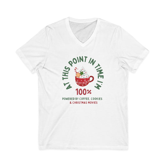 Christmas Movie Tee — "Powered by Coffee, Cookies and Christmas Movies"